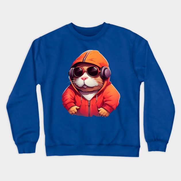 hamster music lover Crewneck Sweatshirt by hnueng111